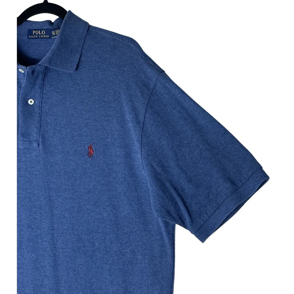 Polo Ralph Lauren Polo Shirt Short‎ Sleeve Blue Mens XLT Golf Preppy